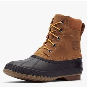 Sorel Cheyanne II Mens Size 7 Brown Leather Waterproof Lace Up Duck Boot